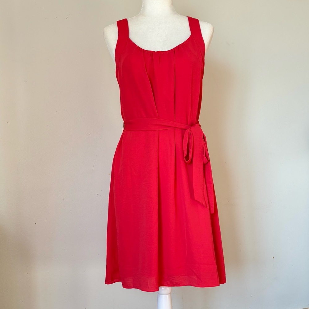 Banana Republic Red Scoop neck Dress Size 8